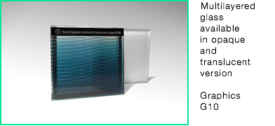 ﷯Multilayered
glass
available in opaque
and translucent
version Graphics G10